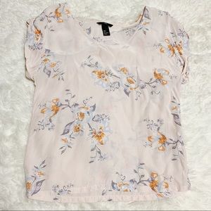 Floral Pink Silky Top